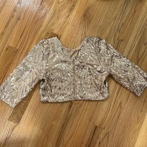 Tia bhuva Phoenix Crop Top in Rose gold Sequin (Sold out on website)